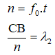 n = f₀·t; CB/n = λ₂