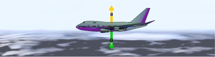 esquema del avión y fuerzas